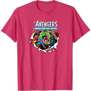 imageMarvel  Avengers Paper Rip TShirtRed Heather