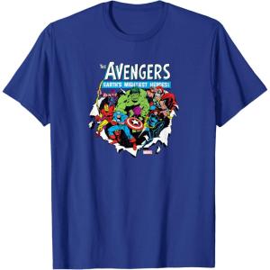 imageMarvel  Avengers Paper Rip TShirtRoyal Blue