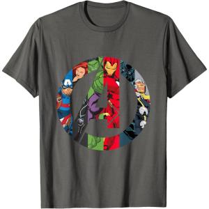 imageMarvel Avengers A Logo TShirtAsphalt Grey