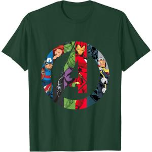 imageMarvel Avengers A Logo TShirtDark Green
