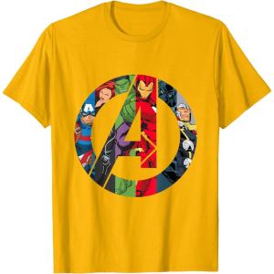 imageMarvel Avengers A Logo TShirtGolden Yellow