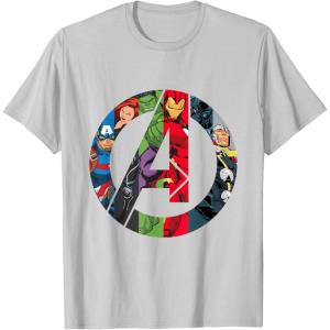 imageMarvel Avengers A Logo TShirtSilver Grey