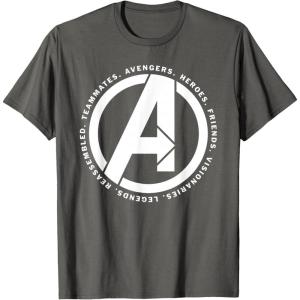 imageMarvel Avengers Endgame Logo Heroes and Legends TShirtAsphalt Grey