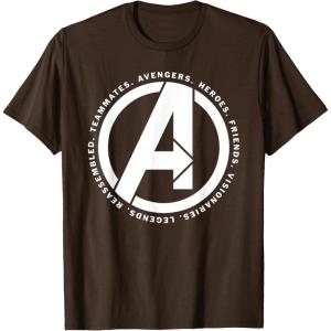 imageMarvel Avengers Endgame Logo Heroes and Legends TShirtBrown