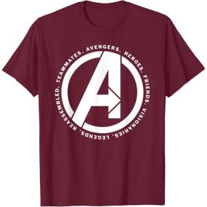 imageMarvel Avengers Endgame Logo Heroes and Legends TShirtBurgundy