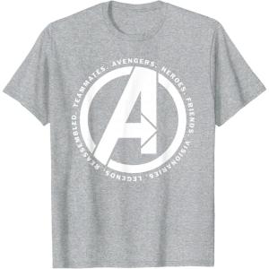 imageMarvel Avengers Endgame Logo Heroes and Legends TShirtHeather Grey