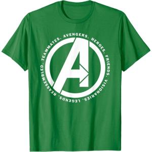imageMarvel Avengers Endgame Logo Heroes and Legends TShirtKelly Green
