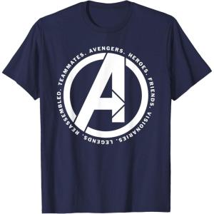 imageMarvel Avengers Endgame Logo Heroes and Legends TShirtNavy Blue