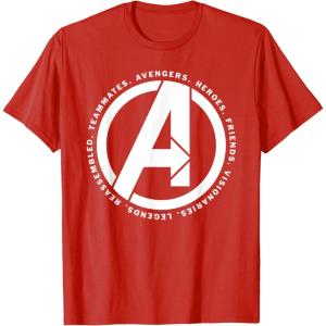 imageMarvel Avengers Endgame Logo Heroes and Legends TShirtRed