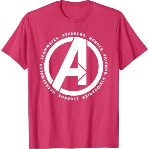 imageMarvel Avengers Endgame Logo Heroes and Legends TShirtRed Heather