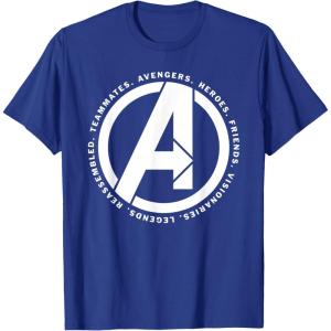 imageMarvel Avengers Endgame Logo Heroes and Legends TShirtRoyal Blue