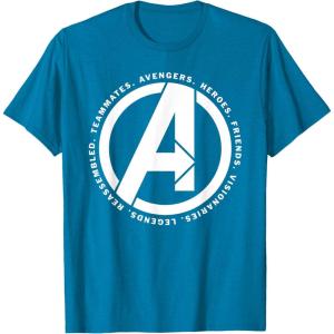 imageMarvel Avengers Endgame Logo Heroes and Legends TShirtSapphire Blue