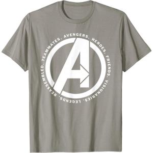 imageMarvel Avengers Endgame Logo Heroes and Legends TShirtSlate Grey