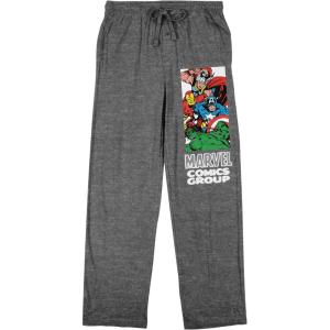 imageMarvel Comics Presents Superheroes Mens Heather Gray Sleep Pajama PantsHeather Gray