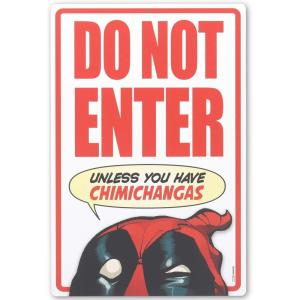 imageMarvel Deadpool Quote Metal Sign  Lets Do This Crazy Bad Thing Sign for Man Cave Teen Bedroom or Movie RoomRedBlack