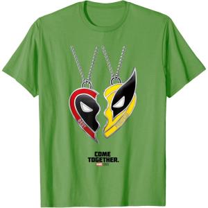 imageMarvel Deadpool ampamp Wolverine Come Together Friendship Poster TShirtGrass Green