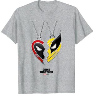 imageMarvel Deadpool ampamp Wolverine Come Together Friendship Poster TShirtHeather Grey