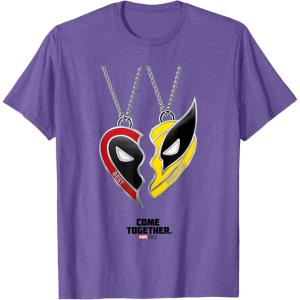 imageMarvel Deadpool ampamp Wolverine Come Together Friendship Poster TShirtPurple Heather