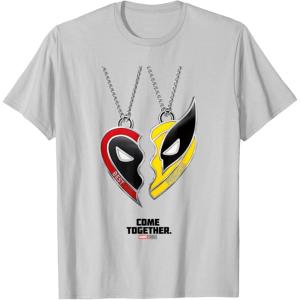 imageMarvel Deadpool ampamp Wolverine Come Together Friendship Poster TShirtSilver Grey