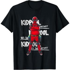 imageMarvel Deadpool ampamp Wolverine The Dirtiest Kidpool Retro TShirtBlack