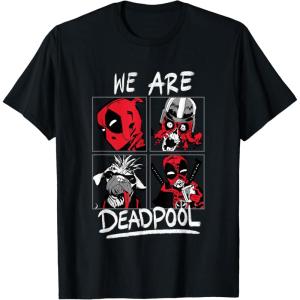 imageMarvel Deadpool ampamp Wolverine We Are Deadpool Face Panels TShirtBlack