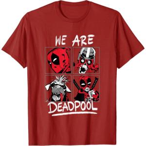 imageMarvel Deadpool ampamp Wolverine We Are Deadpool Face Panels TShirtCranberry Red