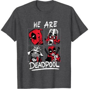 imageMarvel Deadpool ampamp Wolverine We Are Deadpool Face Panels TShirtDark Heather Grey