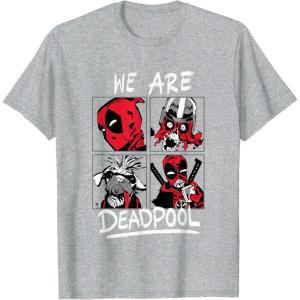 imageMarvel Deadpool ampamp Wolverine We Are Deadpool Face Panels TShirtHeather Grey