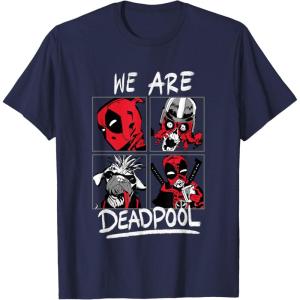 imageMarvel Deadpool ampamp Wolverine We Are Deadpool Face Panels TShirtNavy Blue