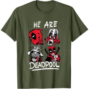 imageMarvel Deadpool ampamp Wolverine We Are Deadpool Face Panels TShirtOlive Green
