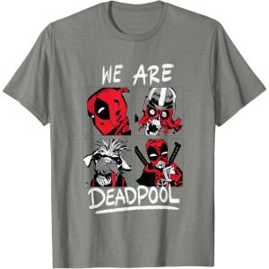 imageMarvel Deadpool ampamp Wolverine We Are Deadpool Face Panels TShirtOlive Heather