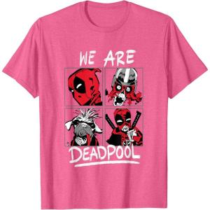 imageMarvel Deadpool ampamp Wolverine We Are Deadpool Face Panels TShirtPink Heather