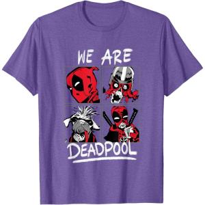 imageMarvel Deadpool ampamp Wolverine We Are Deadpool Face Panels TShirtPurple Heather