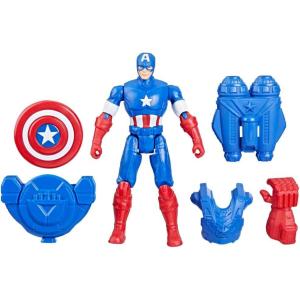 imageMarvel Epic Hero Series Battle Gear Captain America Action Figure 4Inch Avengers Super Hero Toys for Kids Ages 4 and UpCaptain America Battle Gear