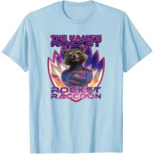 imageMarvel Guardians of the Galaxy 3 The Names Rocket Raccoon TShirtBaby Blue