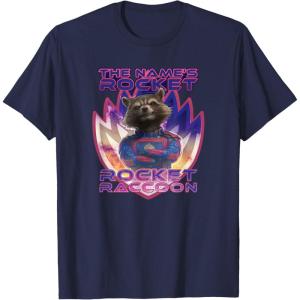 imageMarvel Guardians of the Galaxy 3 The Names Rocket Raccoon TShirtNavy Blue