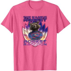 imageMarvel Guardians of the Galaxy 3 The Names Rocket Raccoon TShirtPink Heather