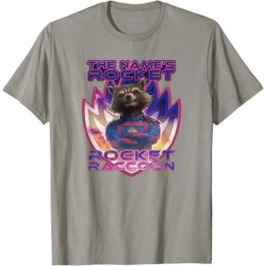 imageMarvel Guardians of the Galaxy 3 The Names Rocket Raccoon TShirtSlate Grey