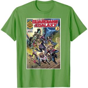 imageMarvel Guardians of the Galaxy Vol 3 Cosmic Comic Poster TShirtGrass Green