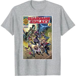 imageMarvel Guardians of the Galaxy Vol 3 Cosmic Comic Poster TShirtHeather Grey