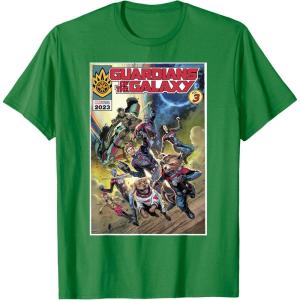 imageMarvel Guardians of the Galaxy Vol 3 Cosmic Comic Poster TShirtKelly Green
