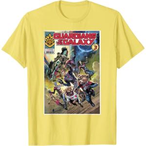 imageMarvel Guardians of the Galaxy Vol 3 Cosmic Comic Poster TShirtLemon Yellow