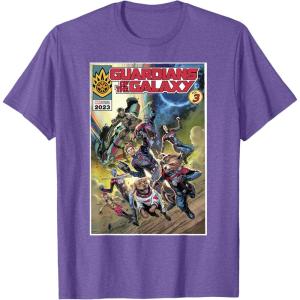 imageMarvel Guardians of the Galaxy Vol 3 Cosmic Comic Poster TShirtPurple Heather