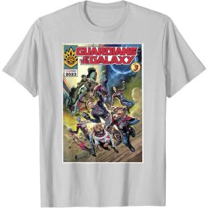 imageMarvel Guardians of the Galaxy Vol 3 Cosmic Comic Poster TShirtSilver Grey