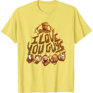 imageMarvel Guardians of the Galaxy Vol 3 I Love You Guys Groot TShirtLemon Yellow