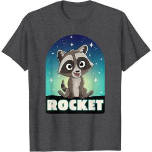 imageMarvel Guardians of the Galaxy Volume 3 Baby Rocket Toony TShirtDark Heather Grey