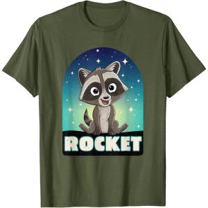 imageMarvel Guardians of the Galaxy Volume 3 Baby Rocket Toony TShirtOlive Green