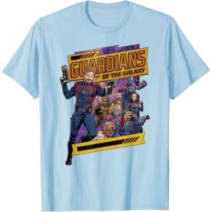 imageMarvel Guardians of the Galaxy Volume 3 Comic Style and Logo TShirtBaby Blue