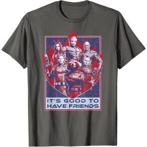 imageMarvel Guardians of the Galaxy Volume 3 Good to Have Friends TShirtAsphalt Grey