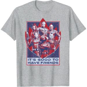 imageMarvel Guardians of the Galaxy Volume 3 Good to Have Friends TShirtHeather Grey